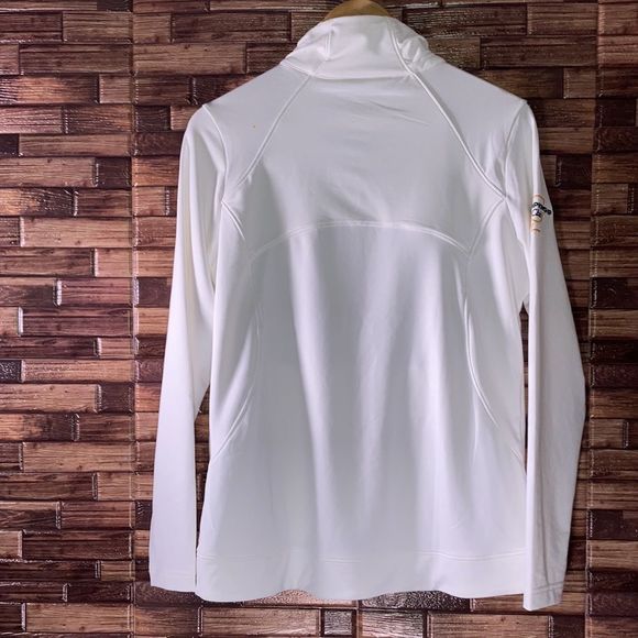 Womens Peter Millar Large Zip Up Light White Jacket W/ Baylor University Logo - Picture 2 of 13